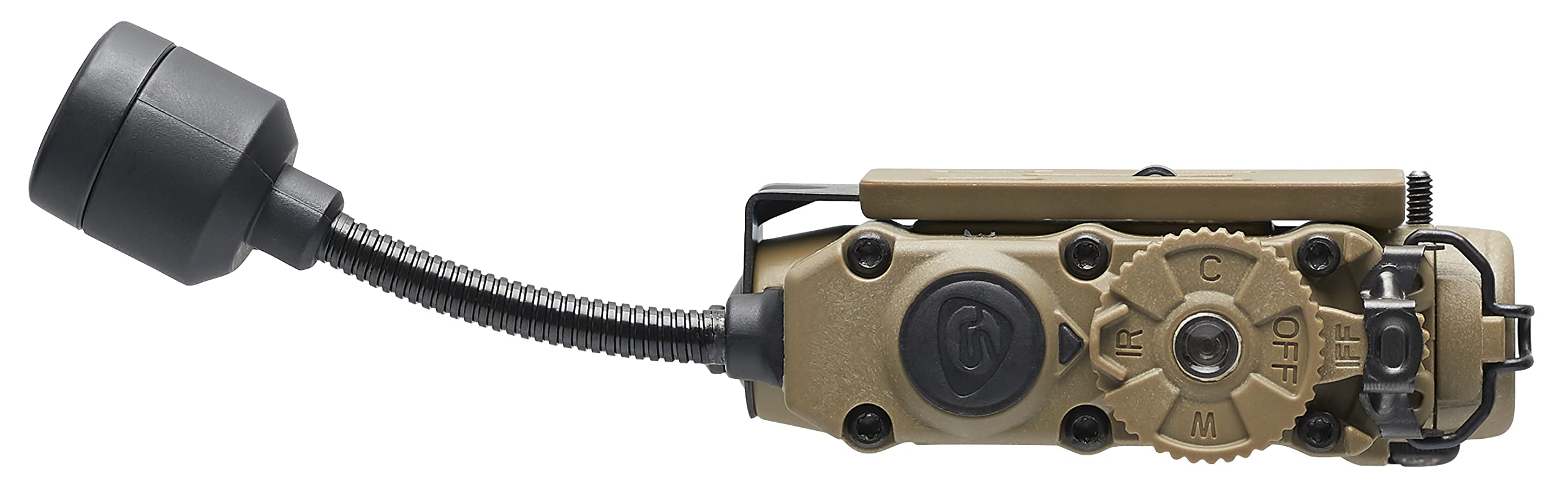 Streamlight 14307 Sidewinder Stalk 76-Lumen Tactical Helmet Flashlight - Flexible Mount, Includes Batteries & Accessories (Helmet Clip, Arc Rail Mount) - Perfect for Military, Hunting, Camping & Night Operations