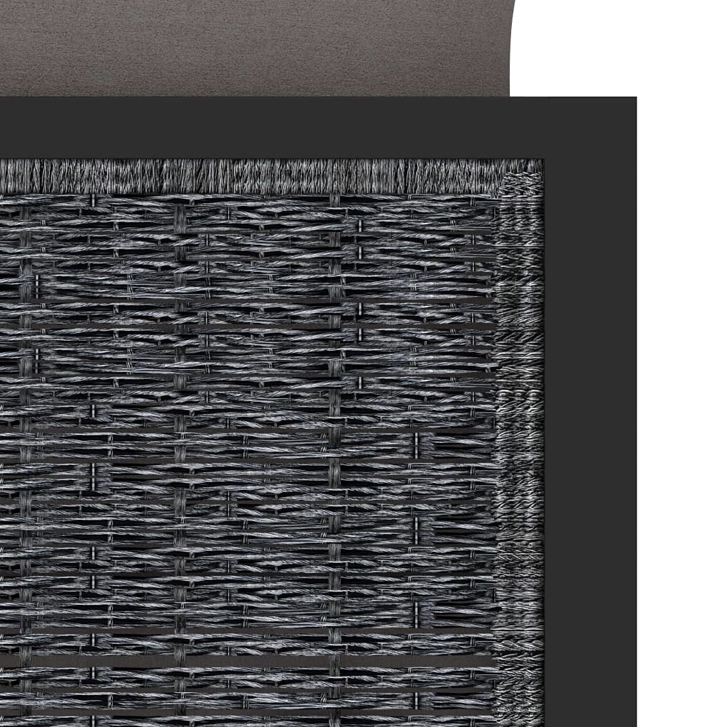 All-Weather Outdoor Sectional Sofa Set - PE Rattan Wicker Patio Conversation Furniture with Grey Cushions, Right Arm Corner Sofa in Anthracite - Perfect for Backyard, Poolside & Garden Relaxation