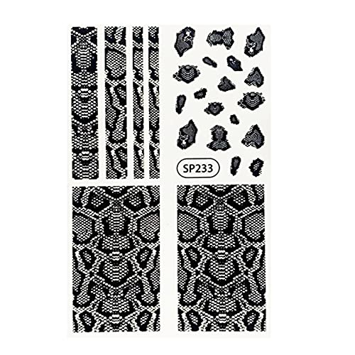 Kaaka 3D Snakeskin Nail Stickers - Ultra Thin Nail Foil for Manicure | Animal Print Nail Art Decals with Realistic 3D Effect | Perfect for Parties, Weddings, and Nail Salon Beautification