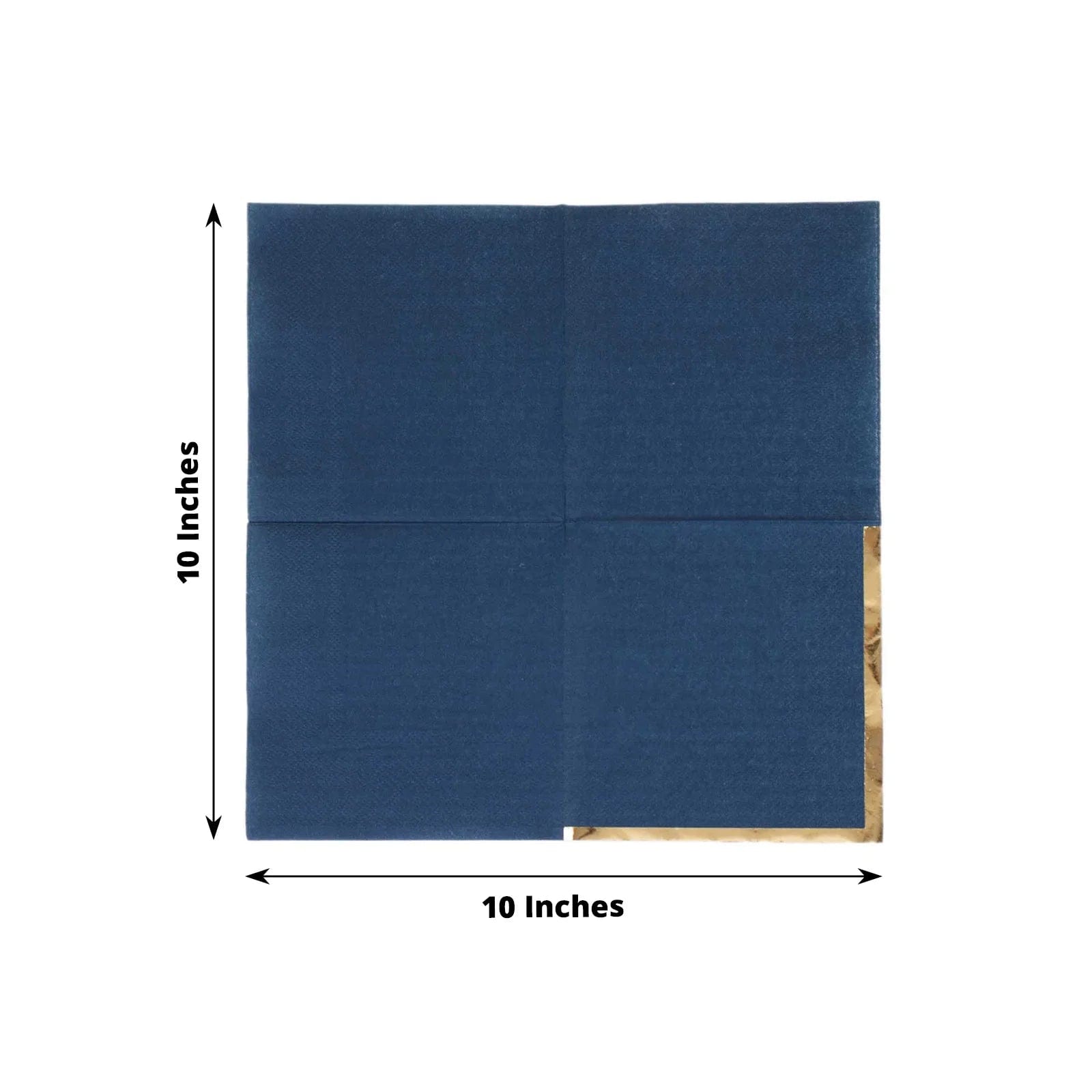 50 Soft 2-Ply Disposable Dinner Cocktail Napkins with Gold Foil Edge - Elegant Party Tableware for Weddings, Events & Home Entertaining