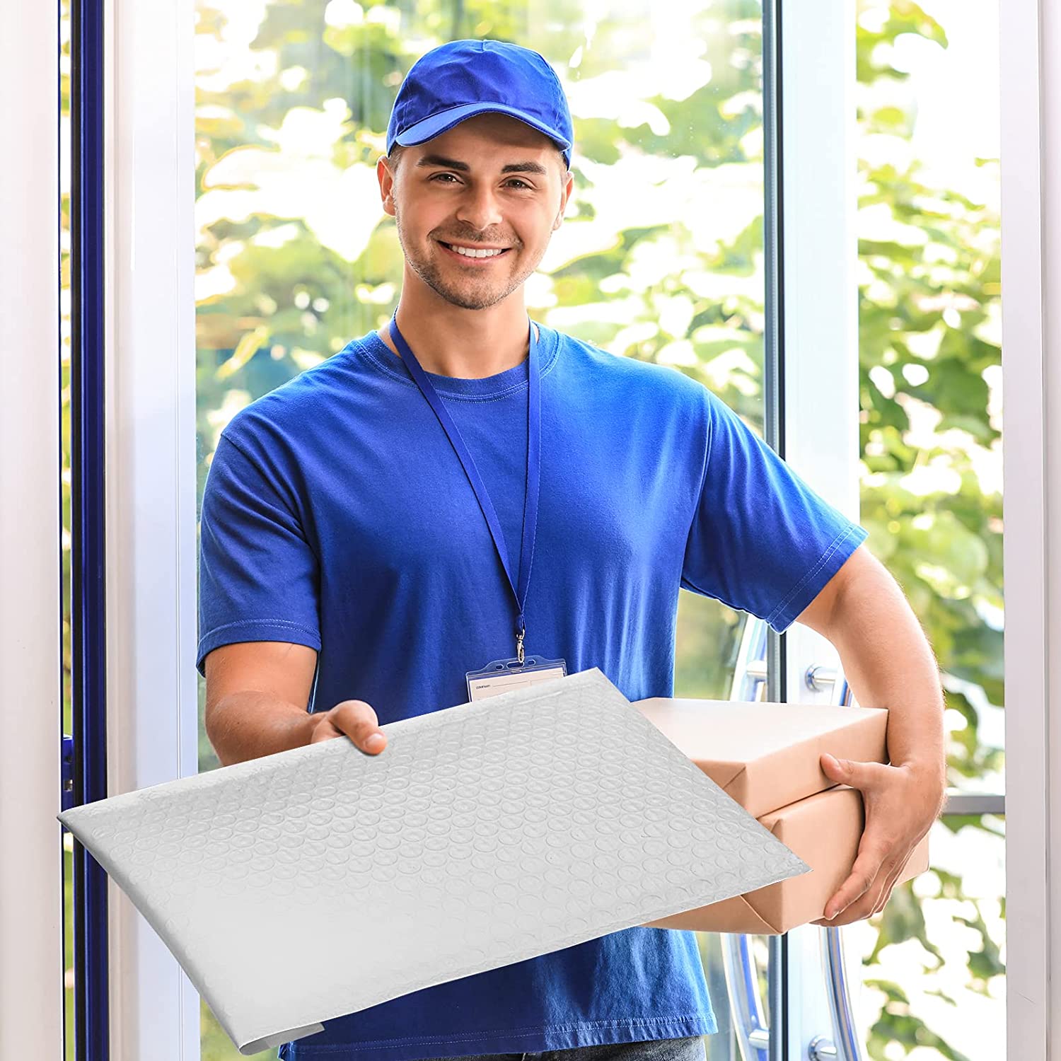 10.5x16 Inch Bubble Mailers - Self-Sealing Padded Envelopes for Shipping, Mailing & Packaging - Perfect for Ecommerce, Small Businesses & Online Sellers (Pack of 50) - Great for Protecting Books, Jewelry, Cosmetics & Fragile Items During Transit