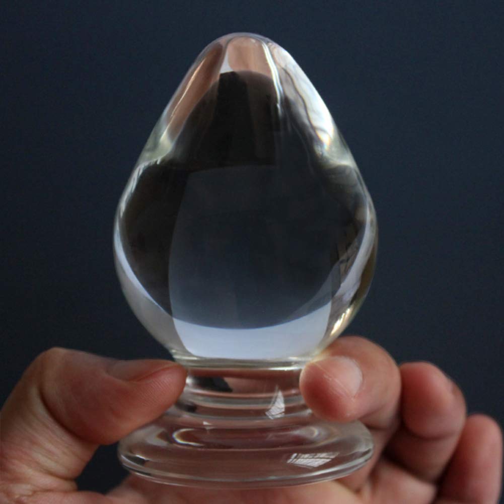 Premium Large Glass Butt Plug - Crystal Anal Toy for Couples | Smooth Pleasure Bomb Plug | Sensual Massager for Enhanced Intimacy & Solo Play | Perfect for Spicing Up Your Sex Life & Exploring New Sensations