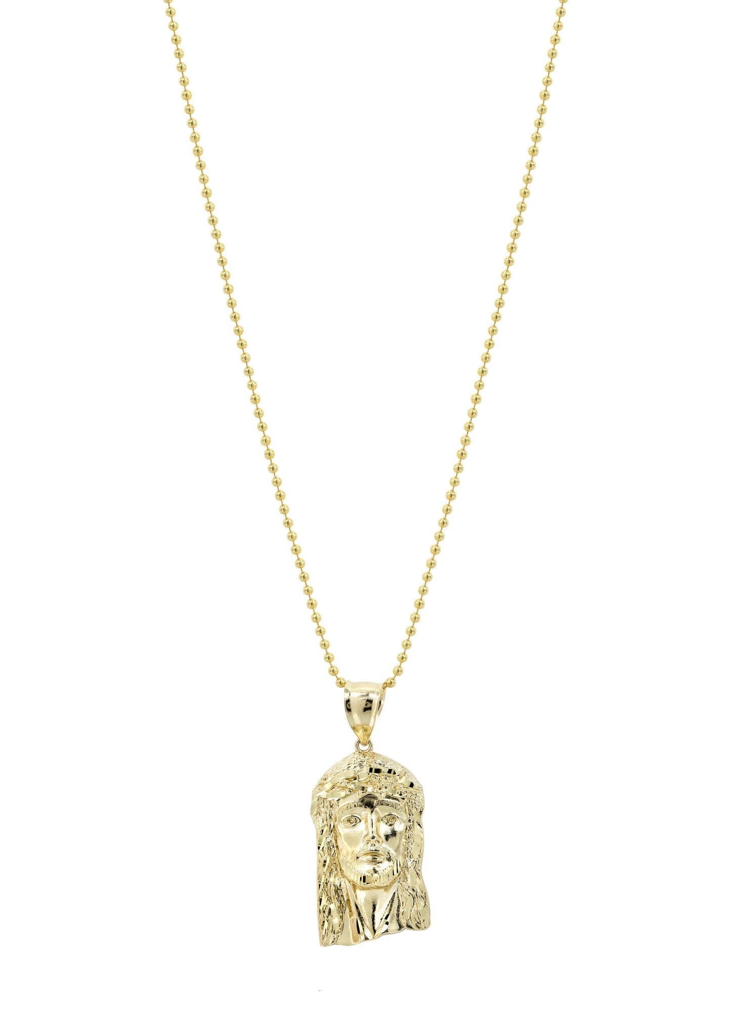 10K Yellow Gold Dog Tag Jesus Piece Chain - 8.2 Grams | Religious Jewelry for Men & Women | Perfect for Everyday Wear, Gifts & Special Occasions
