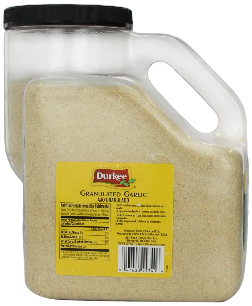 Durkee Granulated Garlic 7.25 lb - Pure Garlic Powder for Cooking, Baking & Seasoning - Bulk Spice for Restaurants, Home Chefs & Food Service
