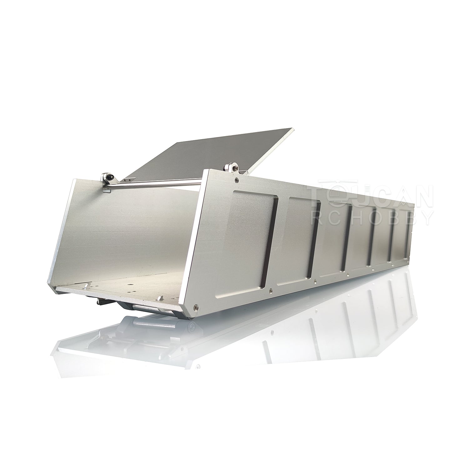 1/14 Scale Metal Bucket Car Hopper Semi Trailer Dumper for RC Tractor Trucks - DIY Hobby Model Accessory for Construction & Farm Simulation Play