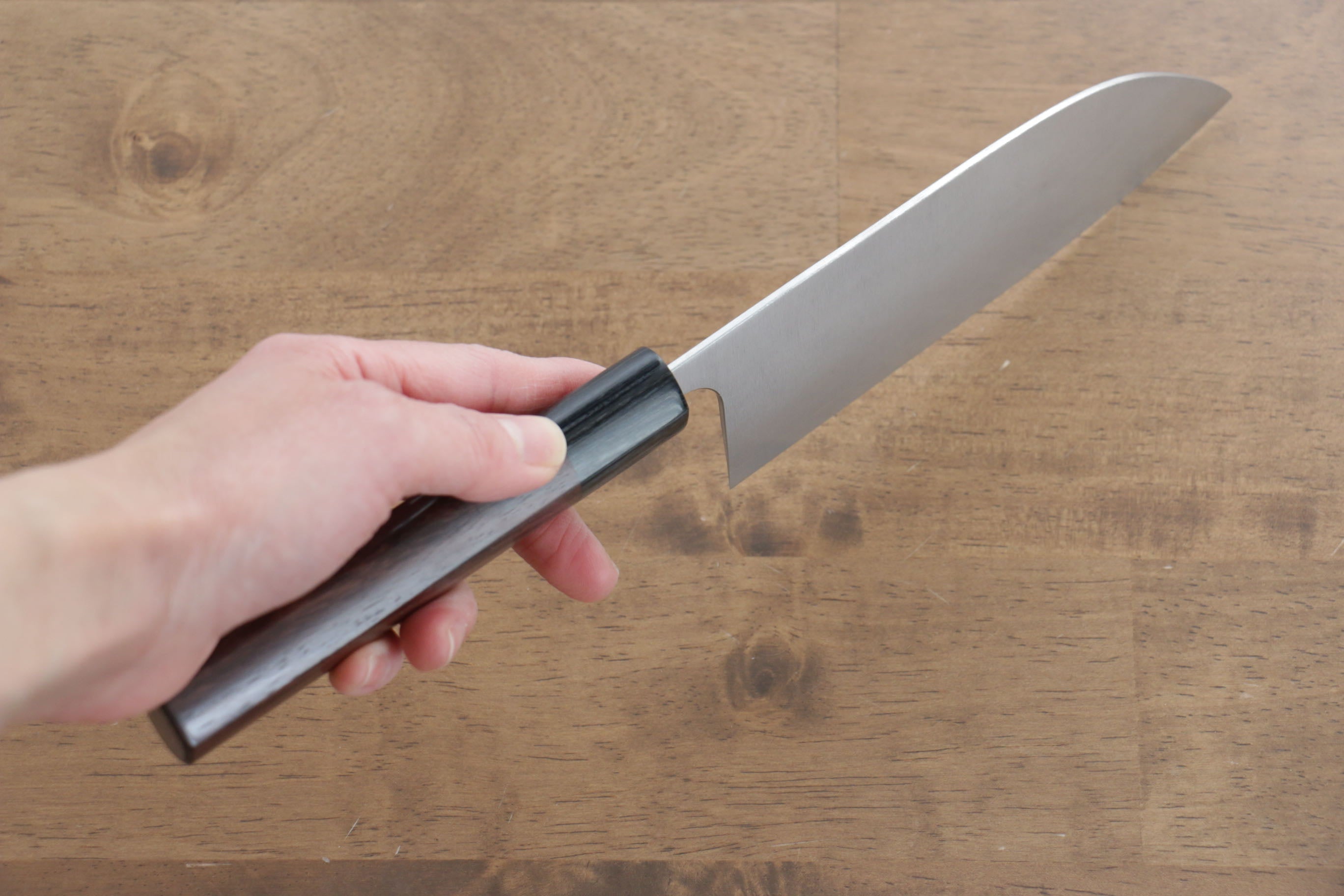 Premium Seisuke SG2 Santoku Knife 150mm - Japanese High-Carbon Stainless Steel Blade with Exquisite Shitan Handle - Perfect for Slicing, Dicing & Chopping Vegetables, Meat & Fish in Professional & Home Kitchens