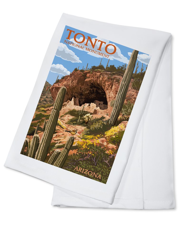 Tonto National Monument Arizona 100% Cotton Tea Towel - Decorative Hand Towel for Kitchen, Home Decor & Gifts | Perfect for Drying Dishes, Decorating & Southwest Style Homes