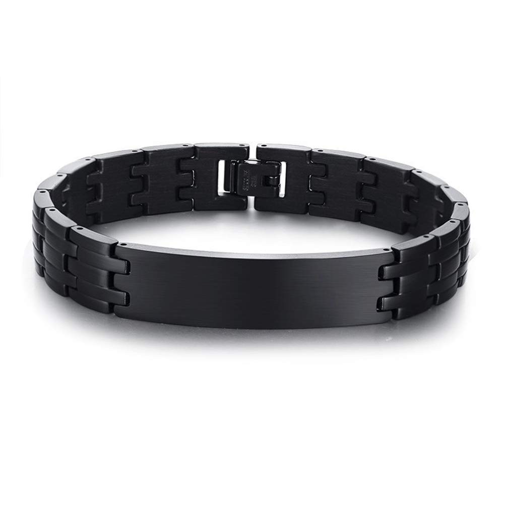 Medical Alert ID Bracelet for Men - Stainless Steel Emergency Medical Jewelry with Free Engraving - Fashionable & Durable Bangle for Daily Wear, Travel & Outdoor Activities