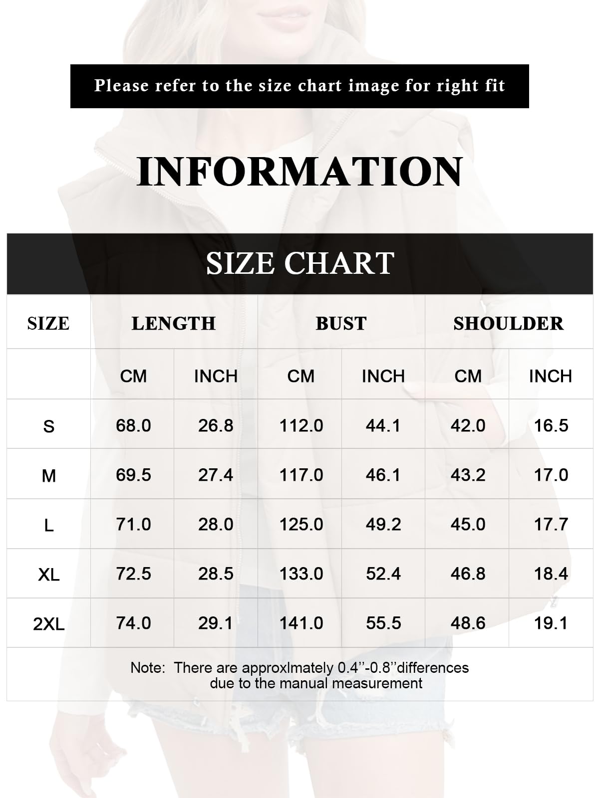 Fazortev Women's Oversized Puffer Vest - Zip Up Stand Collar Sleeveless Padded Jacket Coat for Winter Outdoor Activities, Hiking & Casual Wear