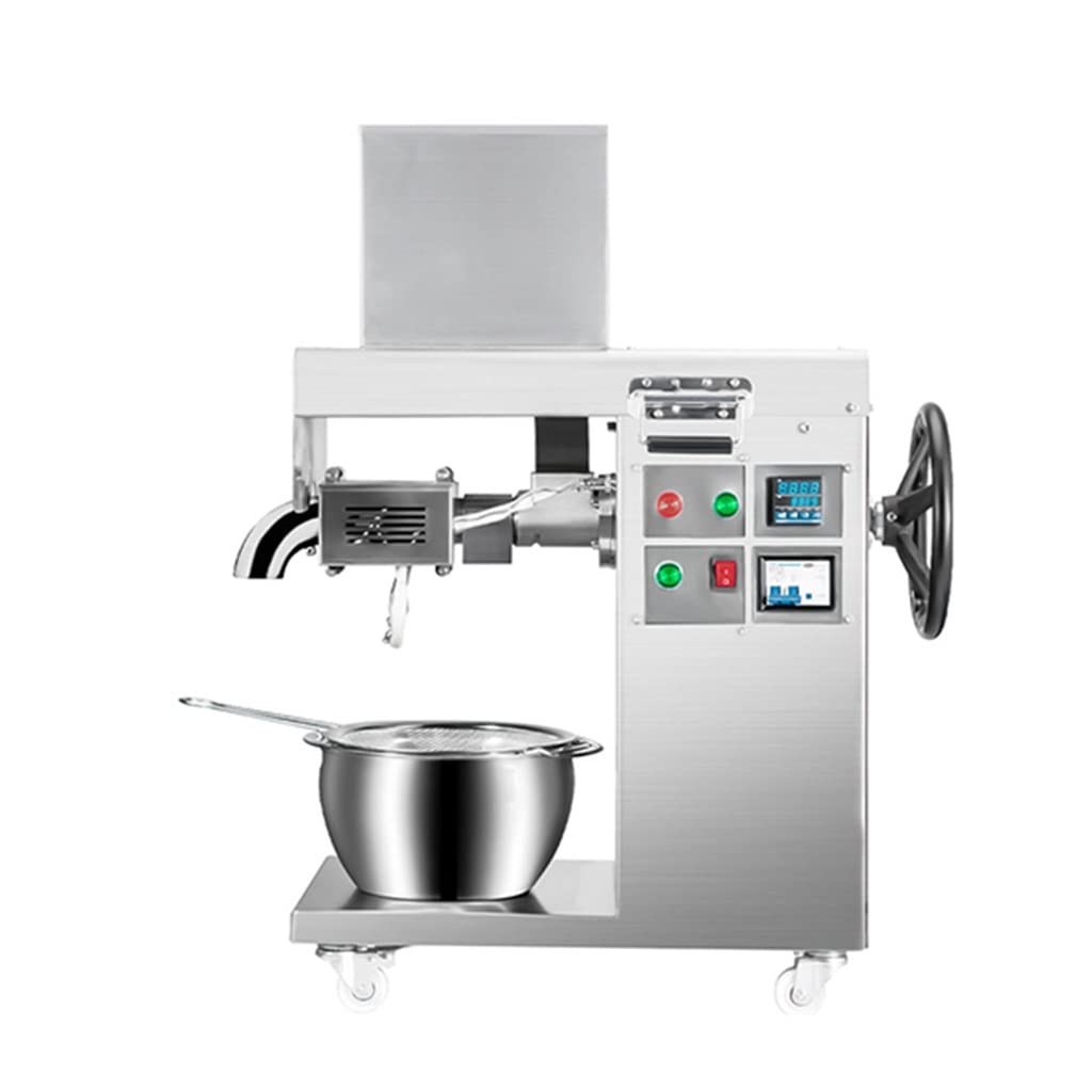 Commercial Oil Press Machine with Digital Temperature Control - Heavy Duty Oil Expeller for Home, Restaurant & Industrial Use - Perfect for Peanut, Sunflower, Olive & Coconut Oil Extraction