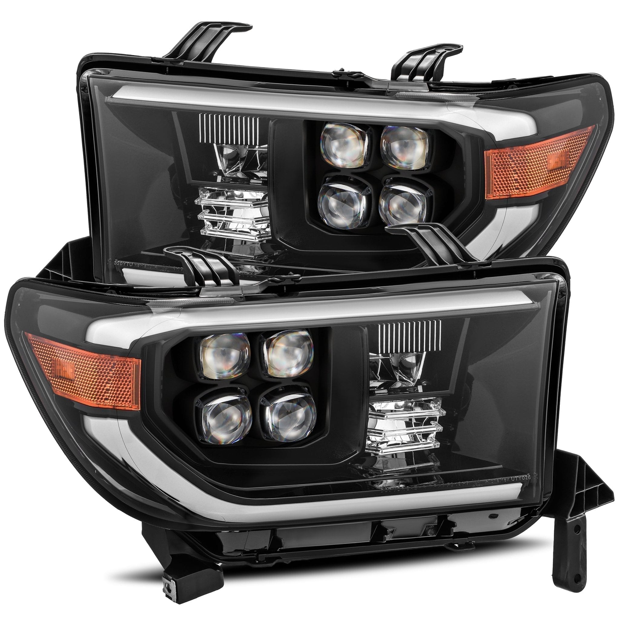 2007-2013 Toyota Tundra & 2008-2017 Toyota Sequoia NOVA Series LED Projector Headlights - Jet Black with Level Adjuster | Alpha Rex 880747 | Upgrade Your Truck's Night Visibility for Safer Driving