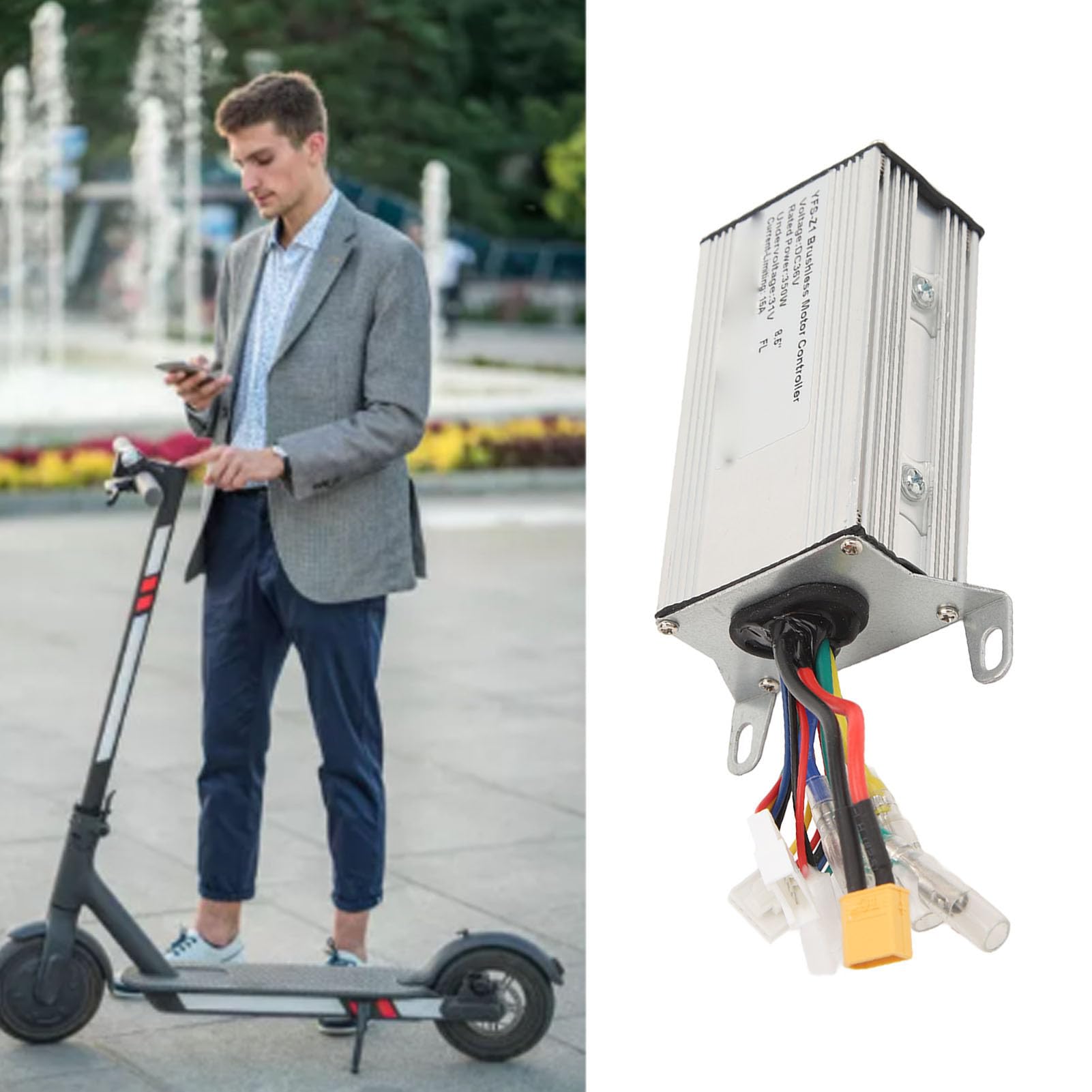 36V 350W Brushless Motor Controller - Sensitive Speed Control for Electric Scooters & E-Bikes | High Efficiency Energy Saving | Perfect for Commuting, Urban Travel & Last-Mile Delivery