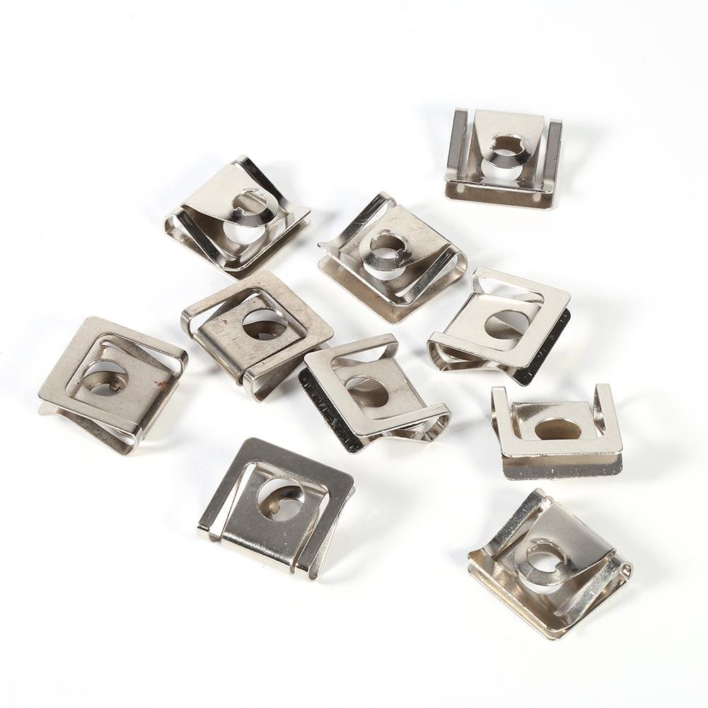 10x Engine Cover Screw Clips & Splash Guard Fasteners Kit - 8D0805121 Undertray Clips for Car Underbody Protection - Perfect for DIY Auto Repair & Maintenance