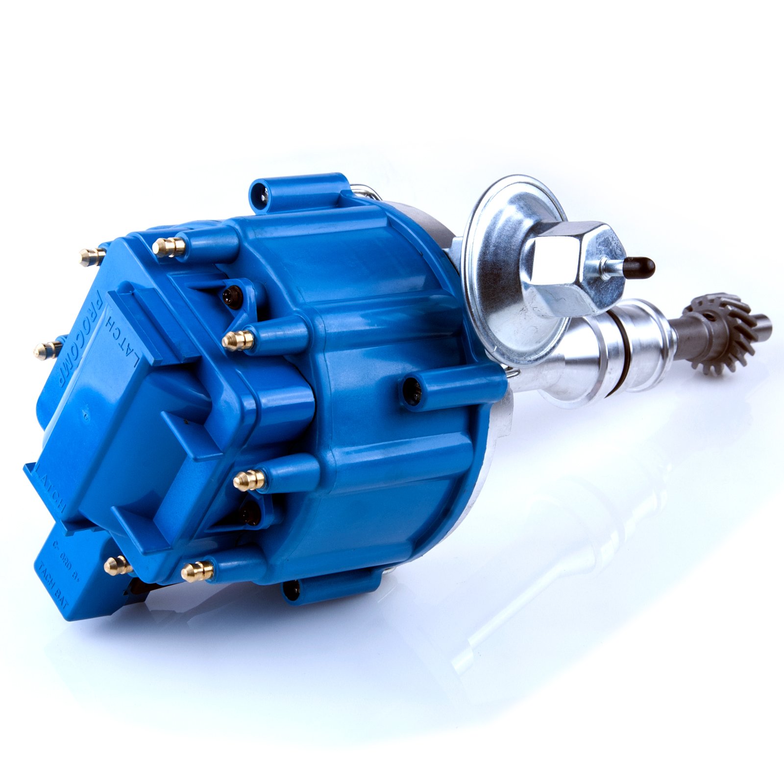 MAS High Performance Ignition Distributor with Cap & Rotor - Compatible with Ford 351C 351M 400 429 460 HEI Engines | 65,000 Volt Coil | Part Numbers KA-1046013 PE332U JM6506BL 351CBLHEI0 (Blue) | Perfect for Classic Car Restoration & Engine Upgrades
