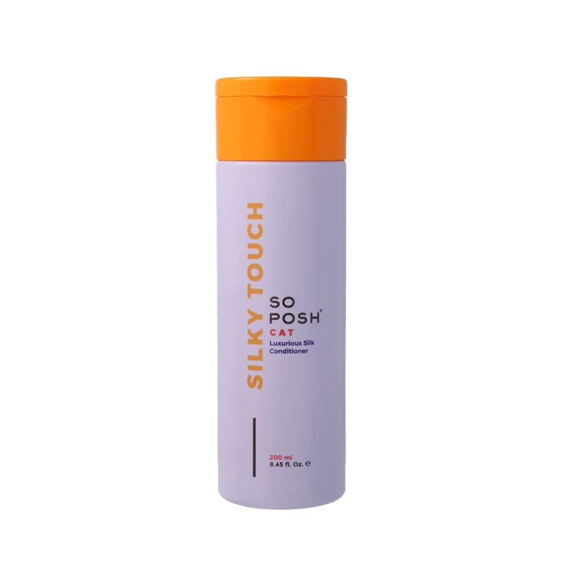 So Posh Silky Touch Cat Conditioner - Premium Pet Grooming for Soft, Shiny Fur - Perfect for Long-Haired & Sensitive Skin Cats - At-Home Spa Treatment