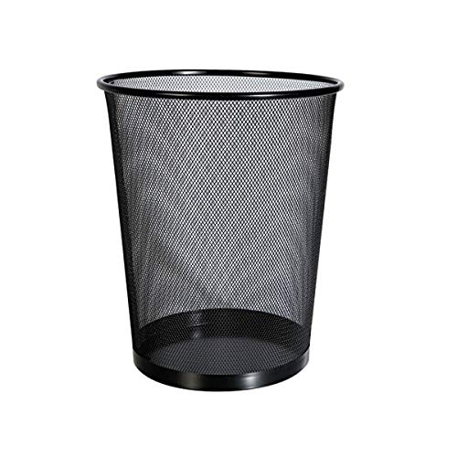 5-Pack 18 Qt (4.5 Gallons/17L) Black Metal Mesh Waste Baskets with Trash Bags - Touchless Kitchen Garbage Can, Office Trash Bin, Recycling Basket for Home, Office, Dorm & Bathroom Organization