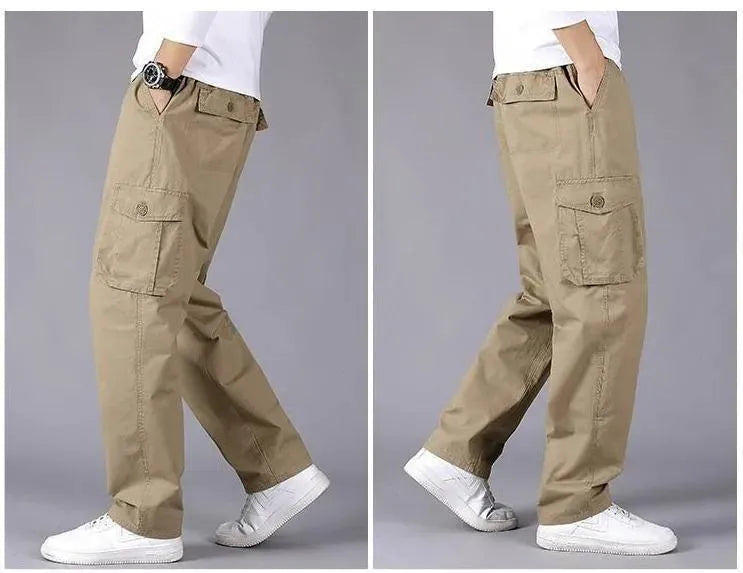 Men's Loose Fit Cargo Pants - Comfortable Tactical Work Pants with Multiple Pockets for Outdoor, Hiking & Casual Wear