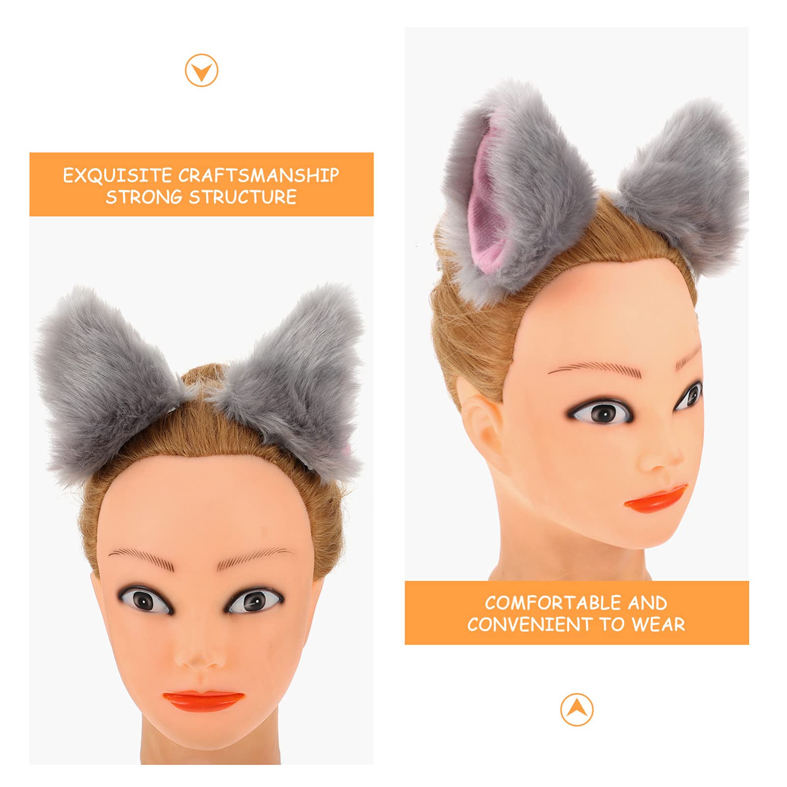 Lurrose 4 Pairs Cat Ear Hair Clips - Cute Fox Ear Barrettes for Women & Girls | Anime Cosplay, Halloween Costume Accessories | Perfect for Parties, Costume Events & Daily Fashion