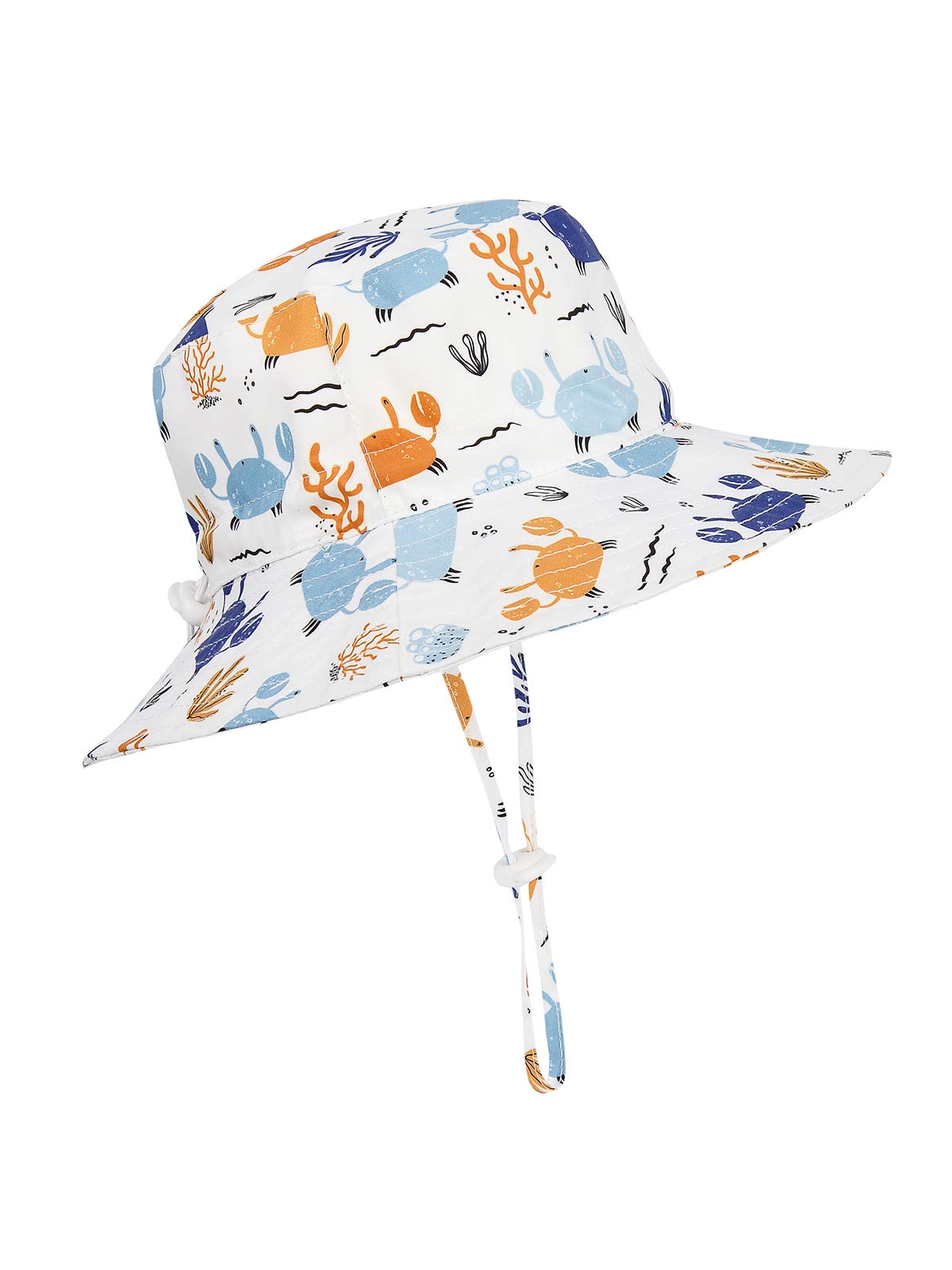 UPF 50+ Baby Sun Hat with Wide Brim - Toddler Bucket Hat for Boys & Girls - Summer Beach Hat for Outdoor Play, Swimming & Park Adventures