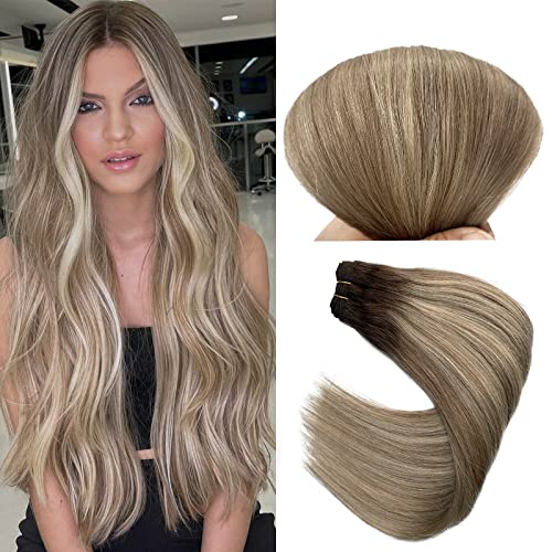 #3T8/22 Ombre Brown to Ash Brown and Light Blonde