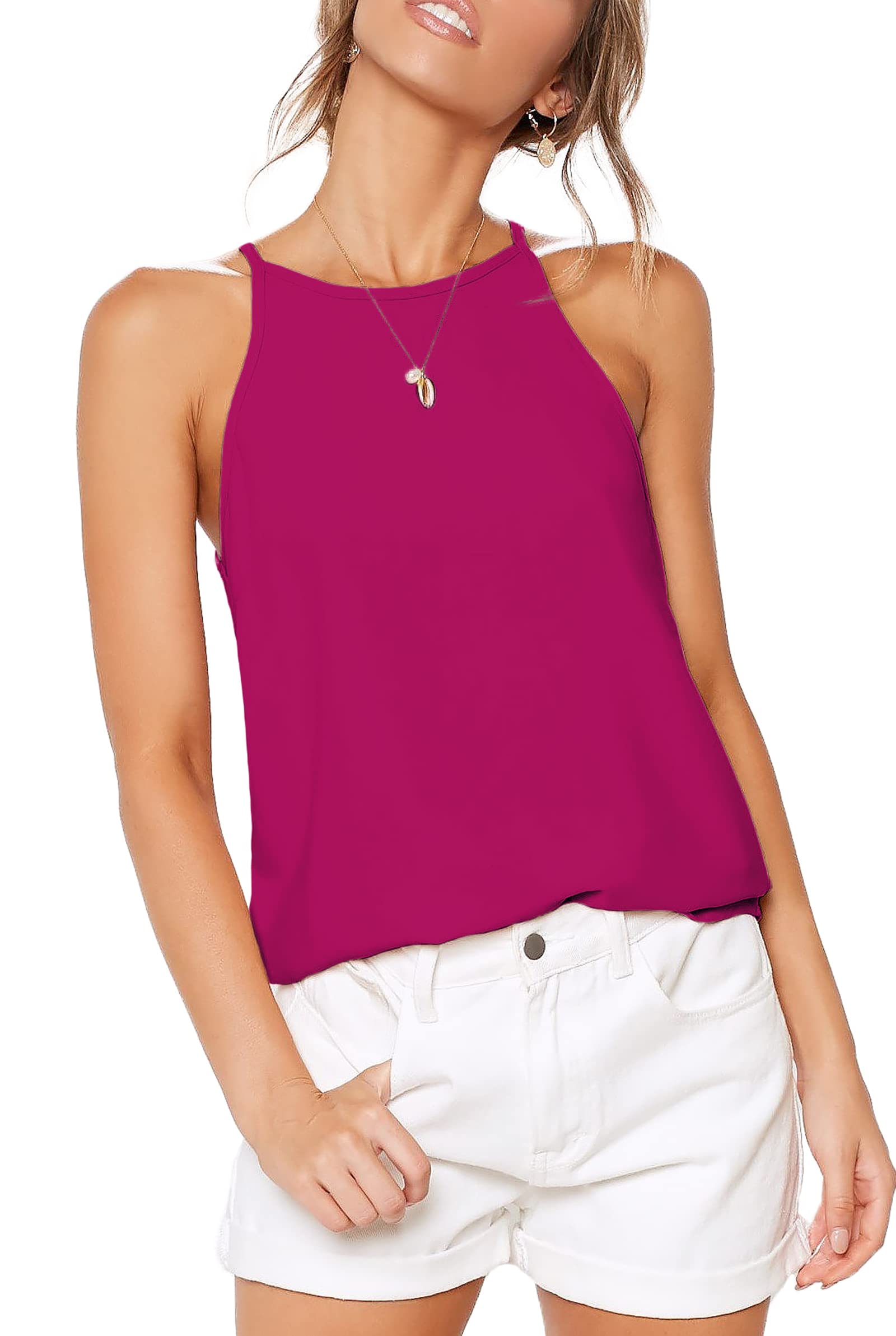 LouKeith Women's Racerback Tank Top - Sleeveless Spaghetti Strap Camisole Blouse for Summer | Casual Wear, Gym, Beach & Everyday Outfits