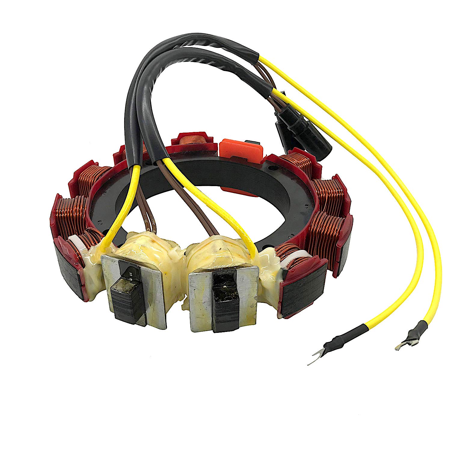 Johnson Evinrude Outboard Stator 35Amp 173-3117 582847 583117 583670 - Compatible with 200HP 225HP 275HP 300HP 2-Stroke 6/8 Cylinder Engines (1985-1987 Models) - Loop Charged System Replacement Part for Marine Boat Motor Repair & Maintenance