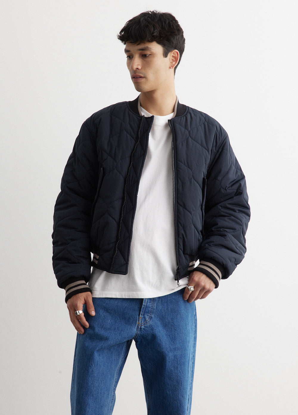Men's Black Back Zip Bomber Jacket - Lightweight Casual Outerwear for Streetwear & Motorcycle Riding | Perfect for Spring & Fall Fashion