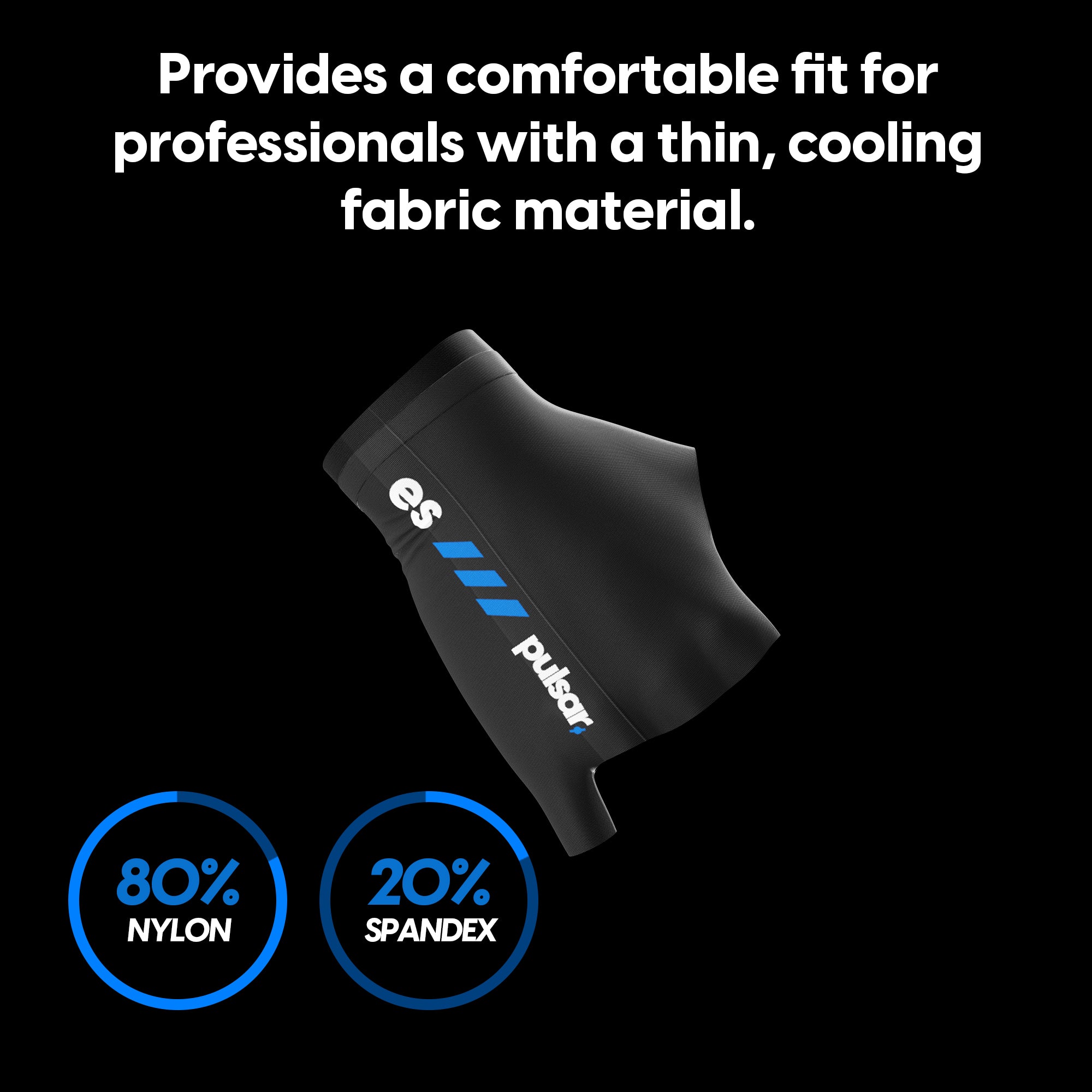 Pulsar eS Arm Sleeve - Fingerless Glove for Gaming, Sports & Outdoor Activities - Breathable Compression Sleeve for Enhanced Performance & Comfort