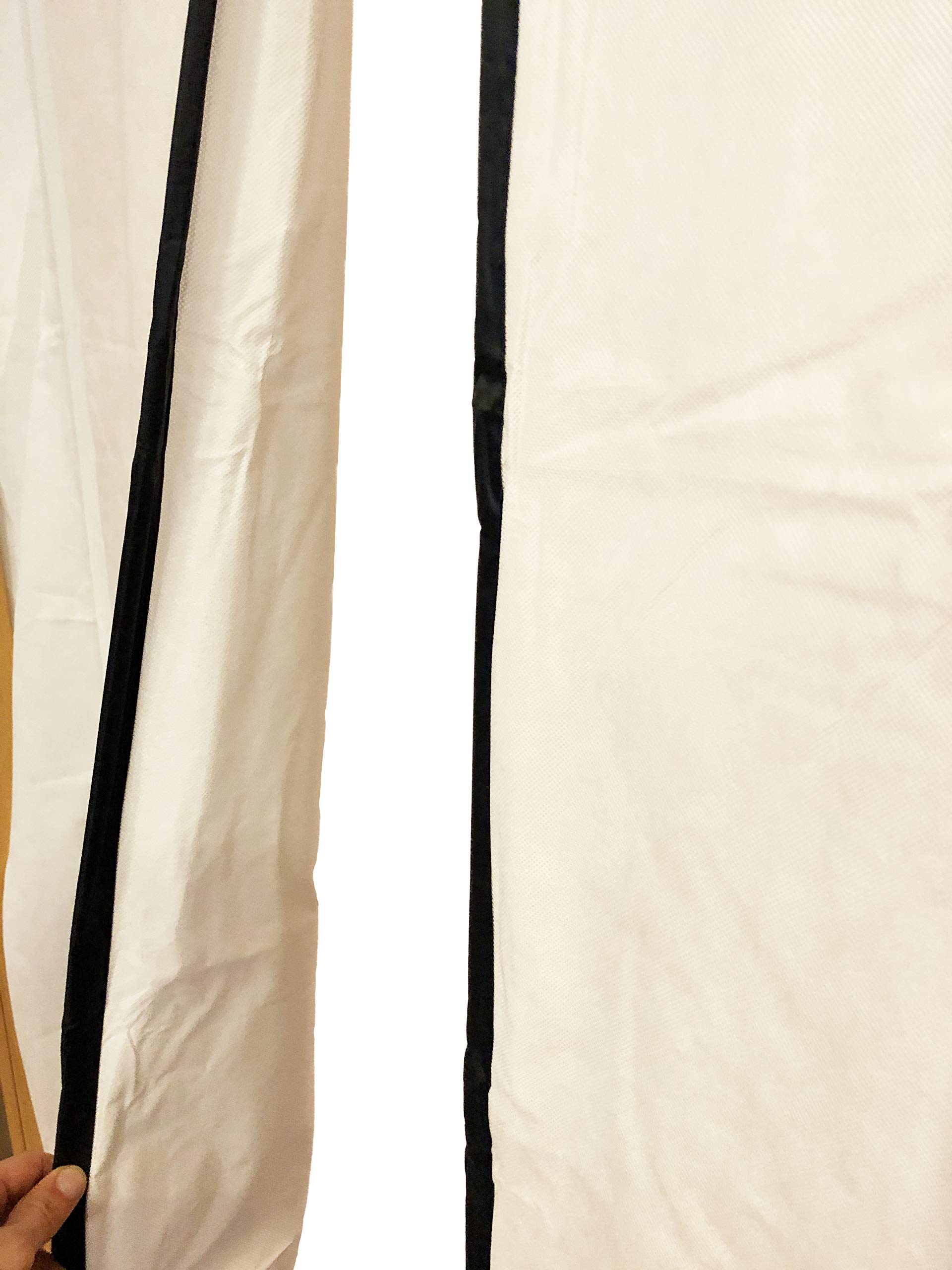 Eco-Friendly Magnetic Dust Barrier Door - Fleece Construction Dust Cover with Strong Magnetic Seal (1.20m x 2.20m) Includes Double-Sided Adhesive Tape - Perfect for Home Renovation, Workshop Dust Control & Room Partitioning
