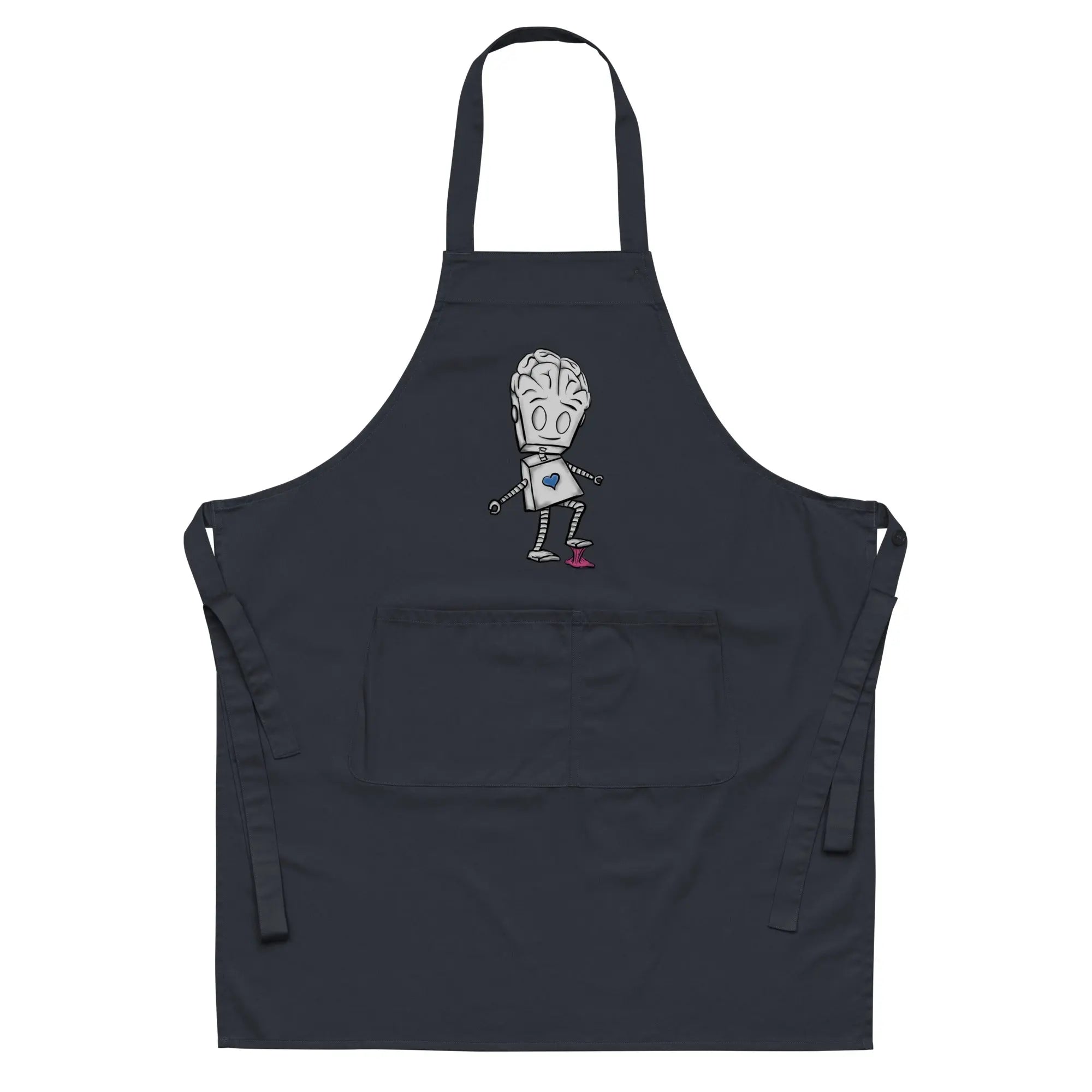 Adorable Robot Cooking & Pottery Apron - Heart & Mind Design - Perfect for Chefs, Bakers & Ceramic Artists - Great Gift for Cooking Enthusiasts & DIY Craft Lovers