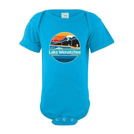 Lake Wenatchee Baby Short Sleeve Bodysuit - Soft Cotton Onesie for Newborns & Infants - Perfect for Playtime, Daycare & Family Outings