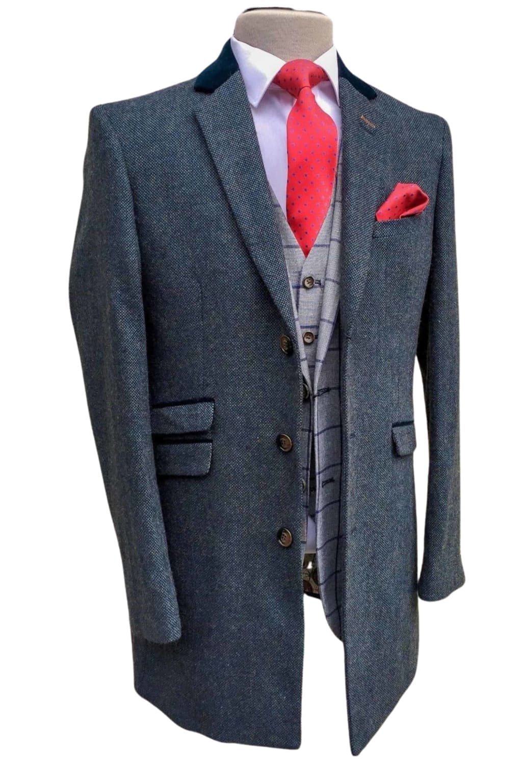 Cavani Men's Kingston Wool Blend Overcoat - Classic Winter Coat for Business & Formal Occasions