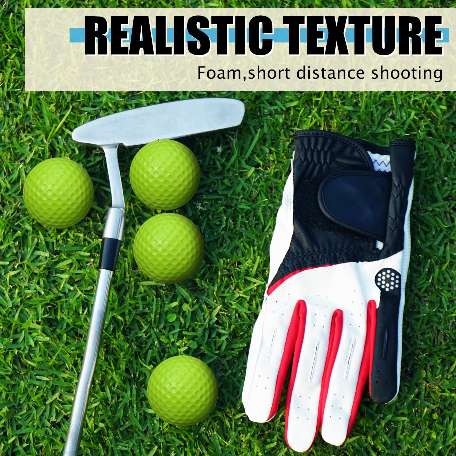 200 Pcs Foam Golf Practice Balls - Bulk Limited Flight Training Balls with Realistic Feel for Indoor & Outdoor Swing Practice - Perfect for Backyard, Driving Range & Golf Course Training