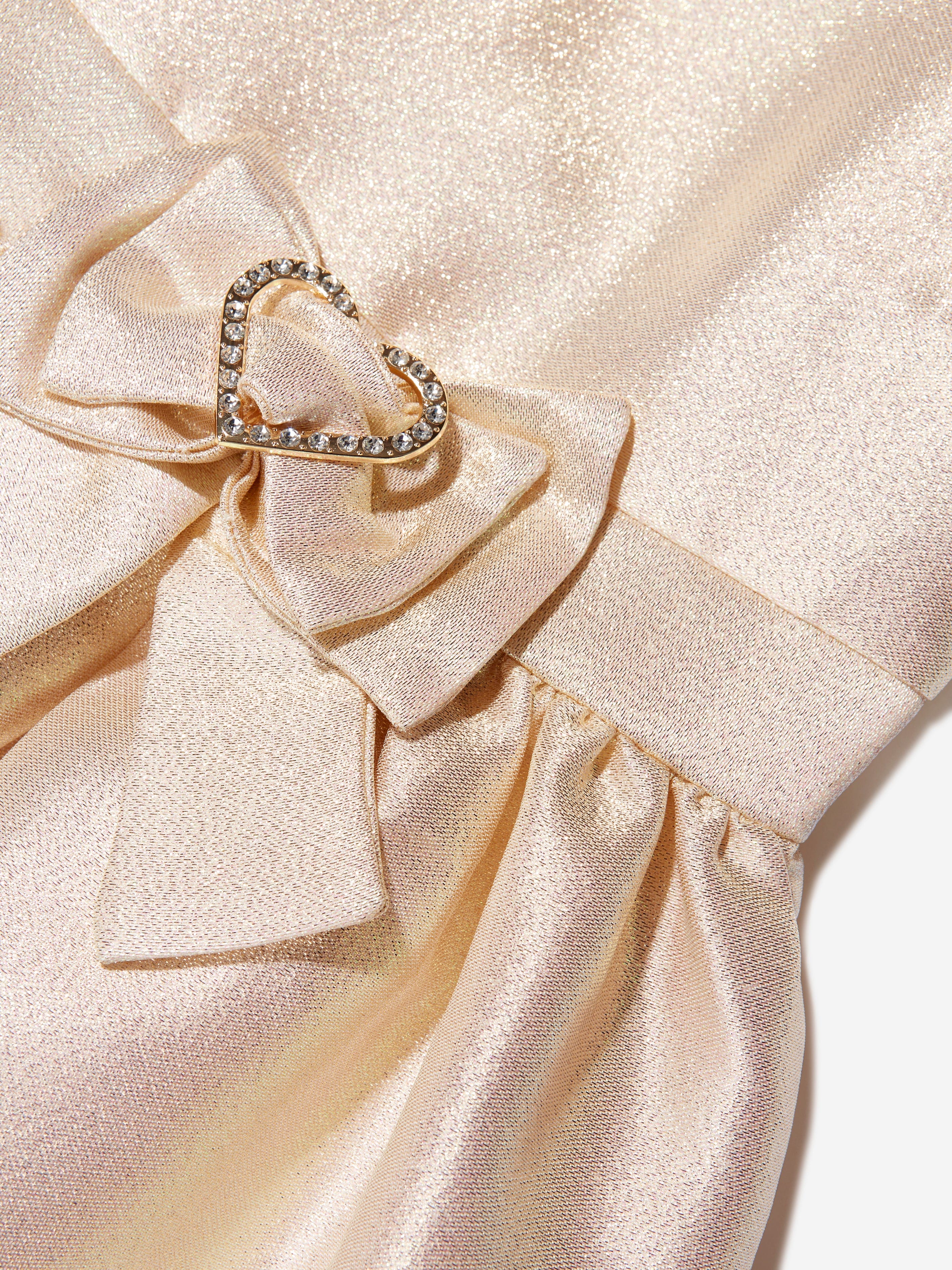 Angels Face Girls Sydney Sparkle Gold Party Dress - Elegant Formal & Holiday Outfit for Birthday, Christmas & Special Occasions