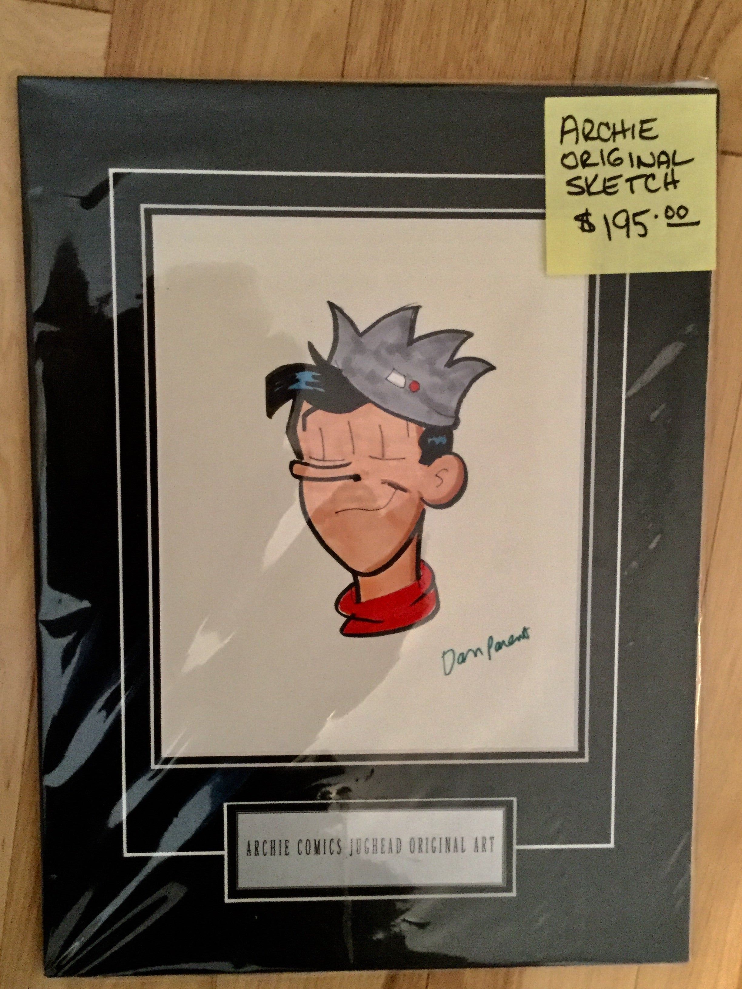 Rare Original Signed Jughead Sketch from Archie Comics - Authentic Artist Autograph - Perfect for Comic Collectors & Pop Culture Fans