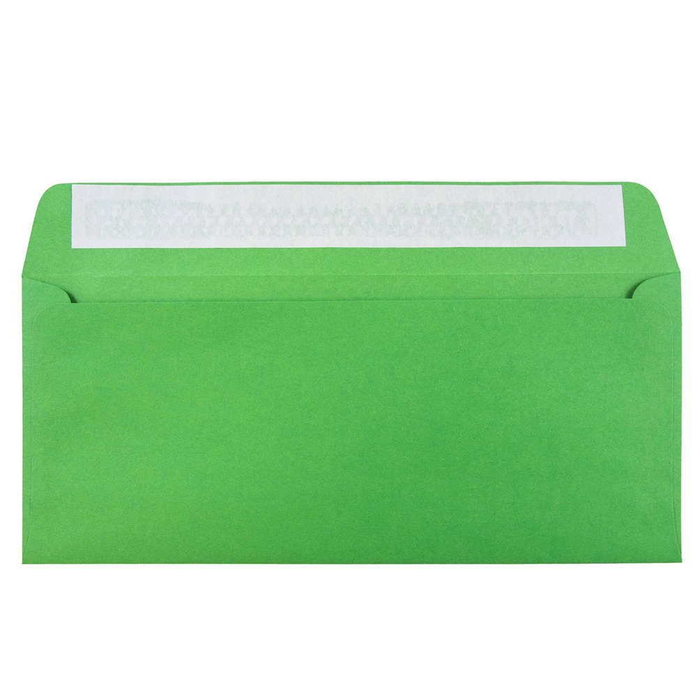 JAM PAPER #10 Green Recycled Envelopes - 50/Pack for Office & Mailing