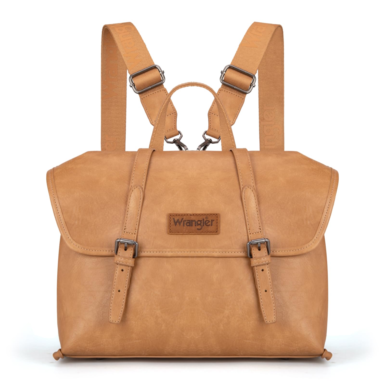 Montana West x Wrangler Women's Convertible Backpack - Professional Laptop Messenger Bag for Business, Travel & Office Use | Stylish Work Tote with Multiple Carrying Options for Commuting, Meetings & Daily Essentials