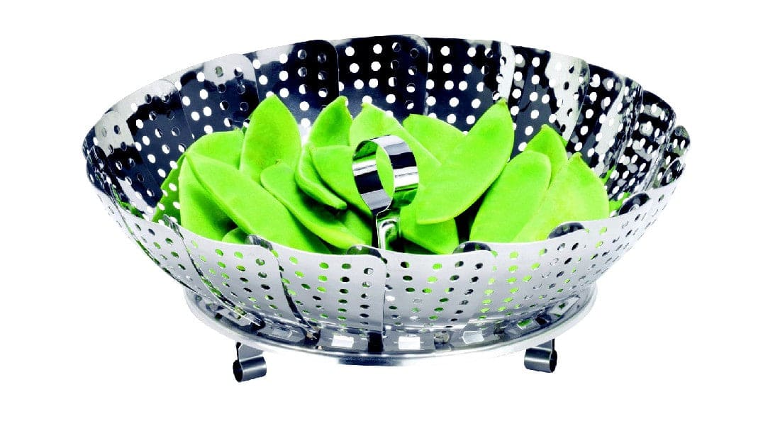 Avanti Stainless Steel Steamer Basket Foldable 24cm - Perfect for Vegetables, Dumplings & Seafood | Healthy Cooking & Meal Prep