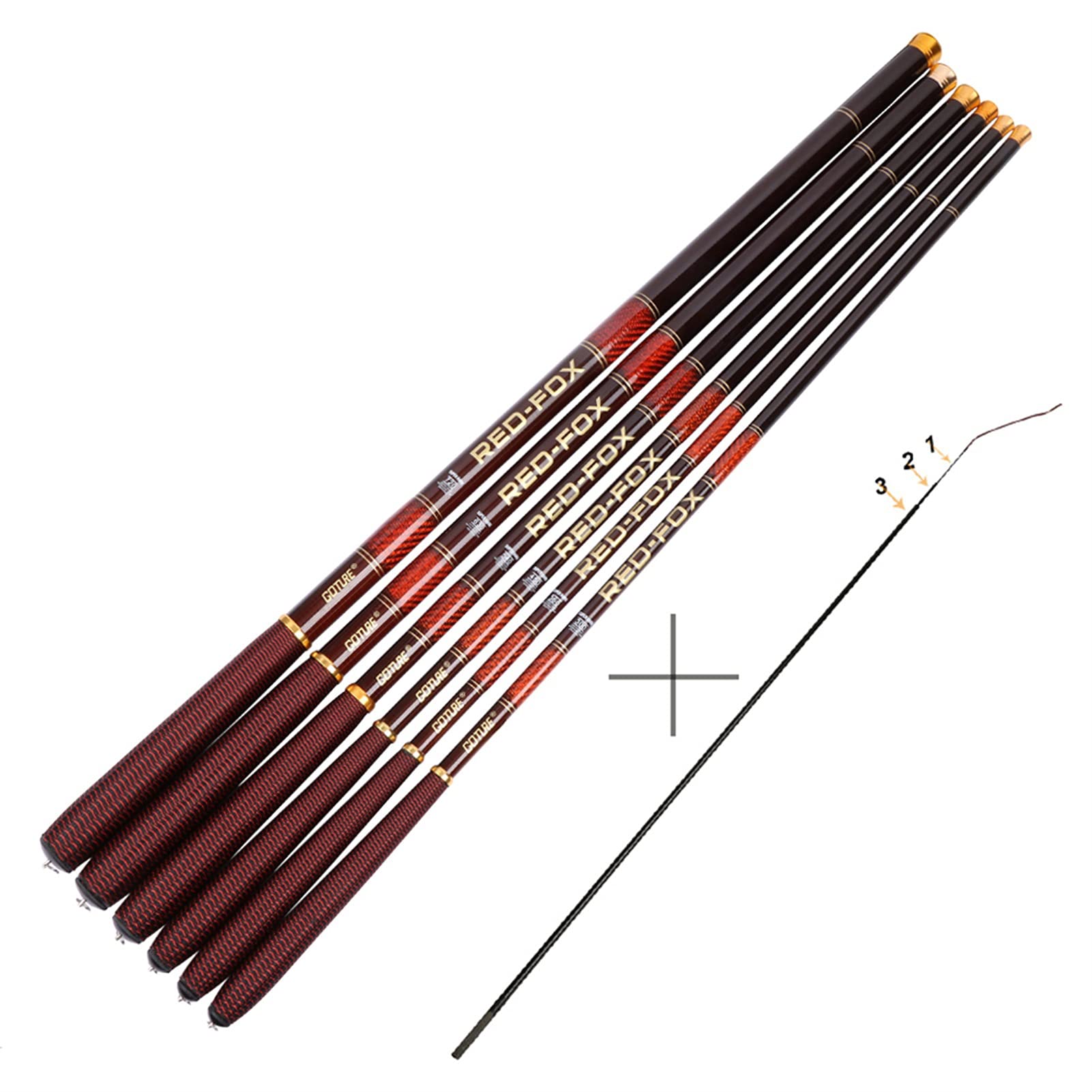 TOMYEUS Telescopic Fishing Rod - 6.3m Carbon Fiber Ultra Light Fishing Pole for Carp & Stream Fishing | Portable Travel Rod for Freshwater, Saltwater & Outdoor Adventures