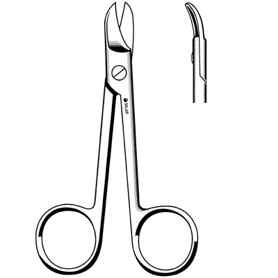 Professional Crown Scissors - Curved Serrated Blades 44-134mm - Ideal for Hair Cutting, Styling & Salon Use