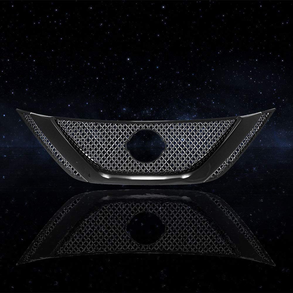 Gloss Black Grille Overlay for Nissan Sentra 2016-2019 - Upgrade Your Car's Front Grille for a Sleek & Stylish Look - Perfect for Car Enthusiasts & Customization Lovers
