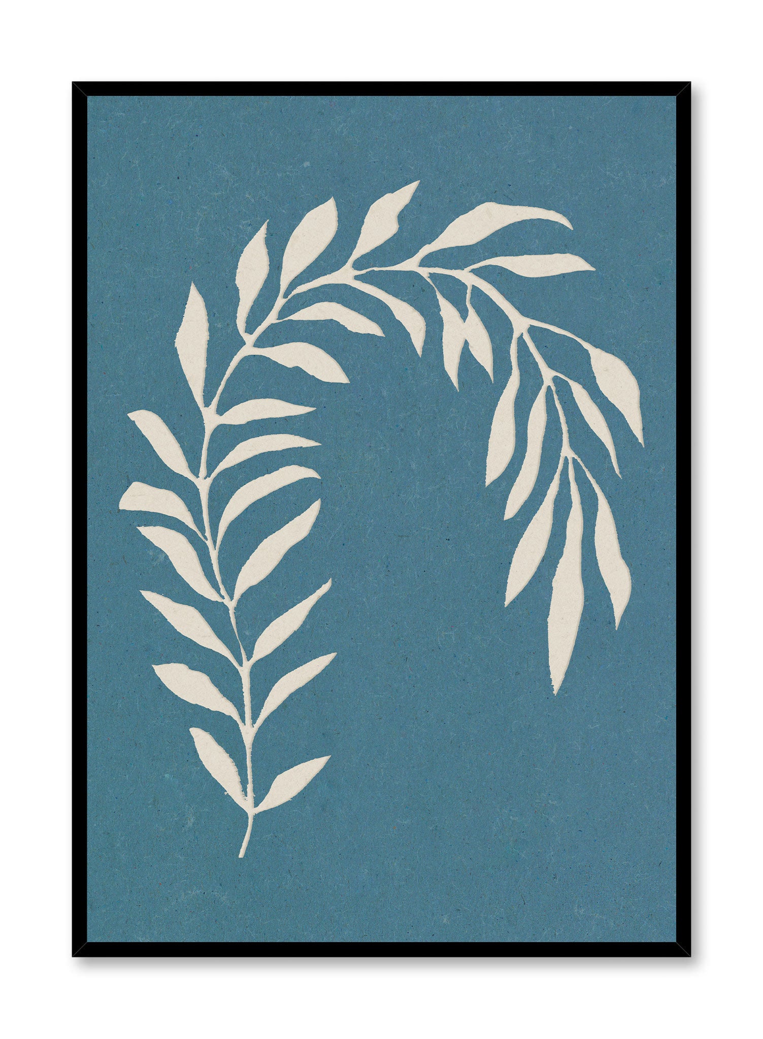 Papercut Maidenhair Fern Art Print - Botanical Wall Decor for Home & Office - Perfect for Living Room, Bedroom or Workspace Aesthetics