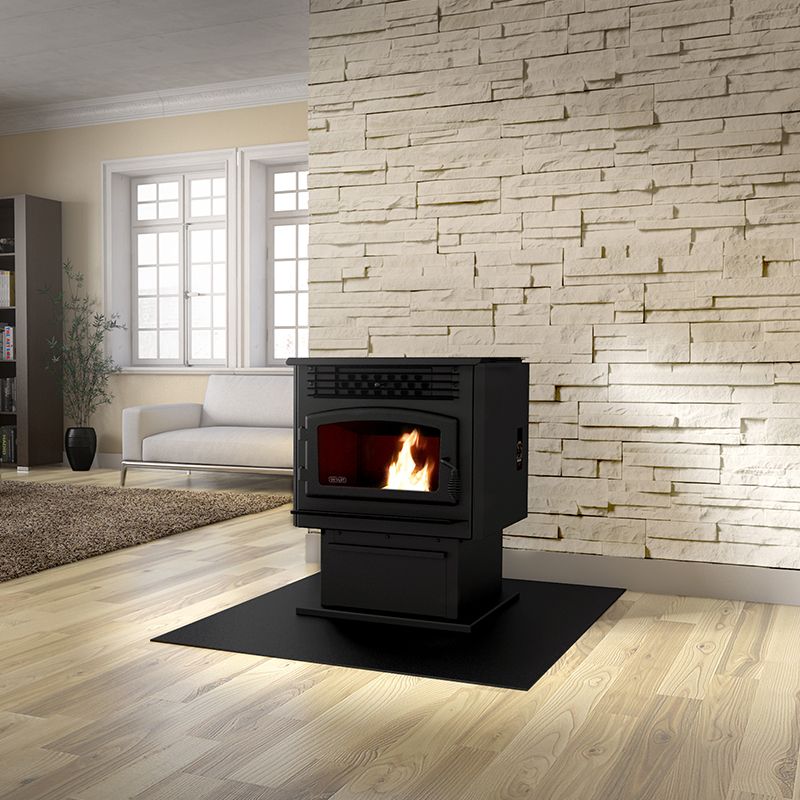 Drolet Eco 55 Pellet Stove DP00070 - High Efficiency EPA Certified for Home Heating | Perfect for Living Rooms, Cabins & Energy-Efficient Spaces