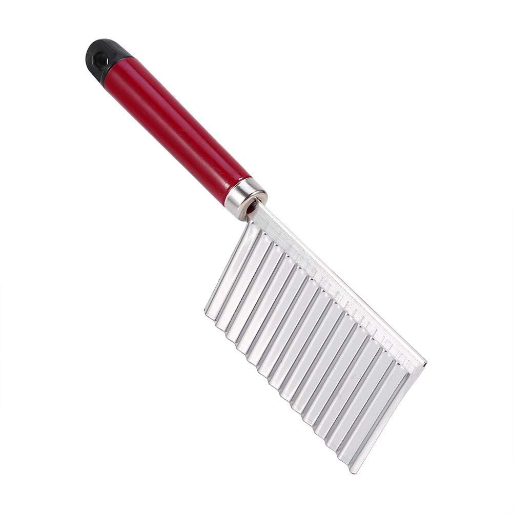 Stainless Steel Wavy Potato Knife - Multi-Function Vegetable & Fruit Cutter for Cooking, Salad Prep & Garnishing | Professional Kitchen Tool for Perfect Wavy Fries & Decorative Slices