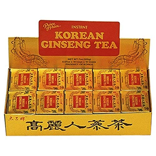 Prince Of Peace Instant Korean Panax Ginseng Tea - 100 Tea Bags (Pack of 3) - Natural Energy Boost & Immune Support - Perfect for Office, Travel & Daily Wellness