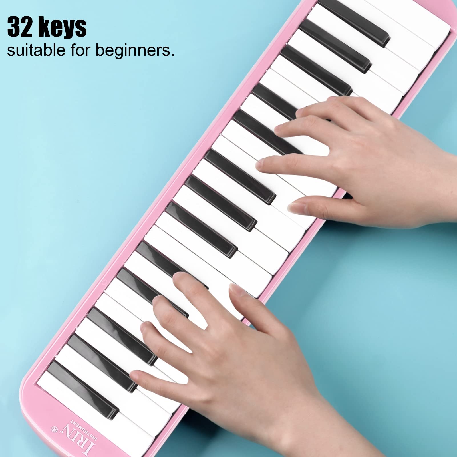 32 Key Melodica Air Piano Keyboard with Mouthpiece - Portable Wind Instrument for Beginners & Adults - Perfect for Music Lessons, Home Practice & Gift Giving