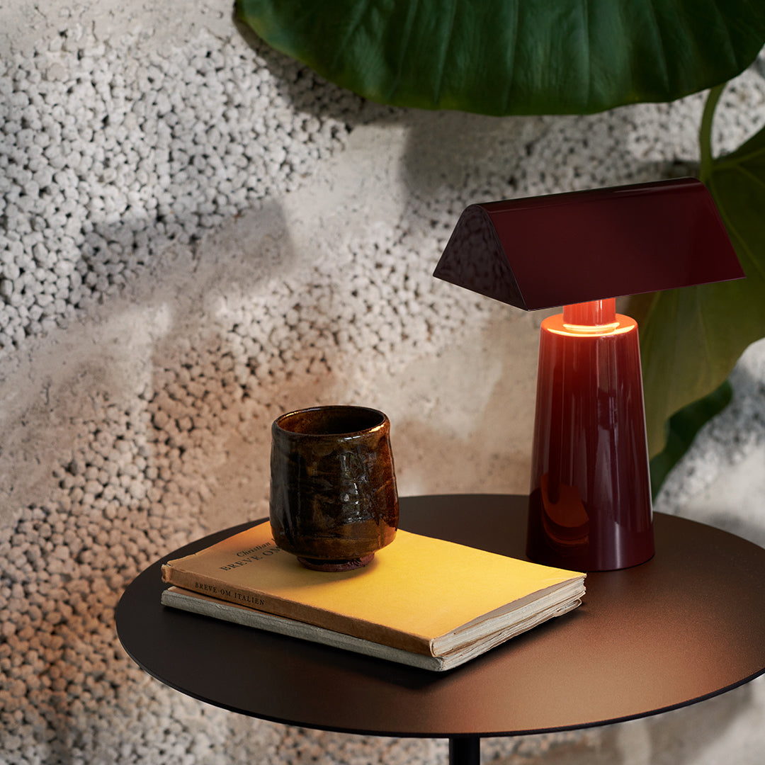 Caret MF1 Portable Table Lamp - USB Rechargeable LED Desk Light for Bedroom, Office, Reading & Travel | Dimmable, Adjustable Brightness