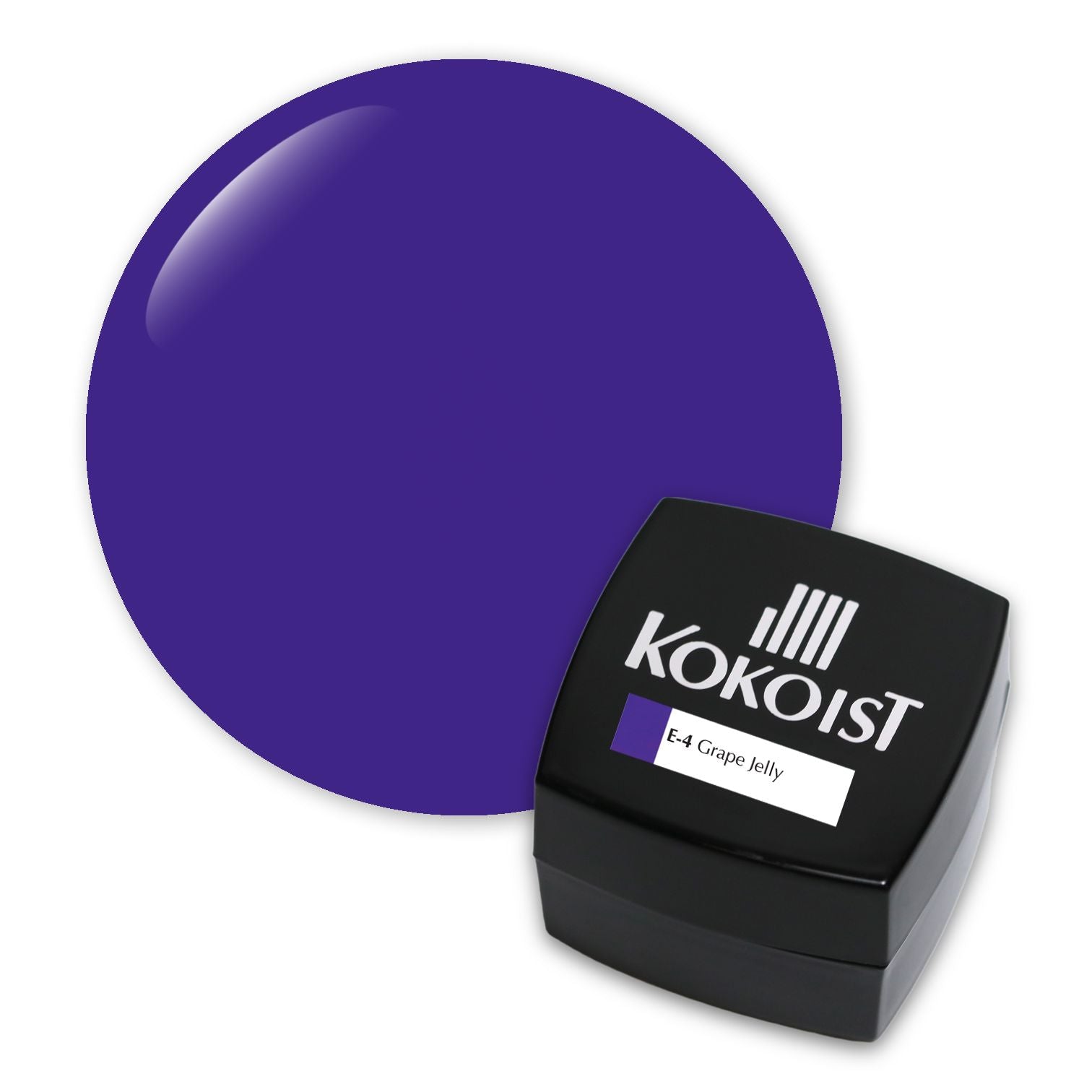 Kokoist E 4 Grape Jelly Nail Gel Polish - Long Lasting UV LED Soak Off Gel for Salon & DIY Manicure - Perfect for Nail Art, French Tips & Special Occasions