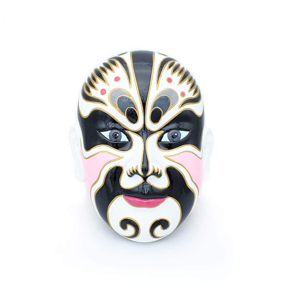 Authentic Chinese Peking Opera Mask - Aida Bz Handcrafted Halloween Costume Mask, Wall Art Decor for Home & Theater - Perfect for Cosplay, Halloween Parties, and Cultural Displays