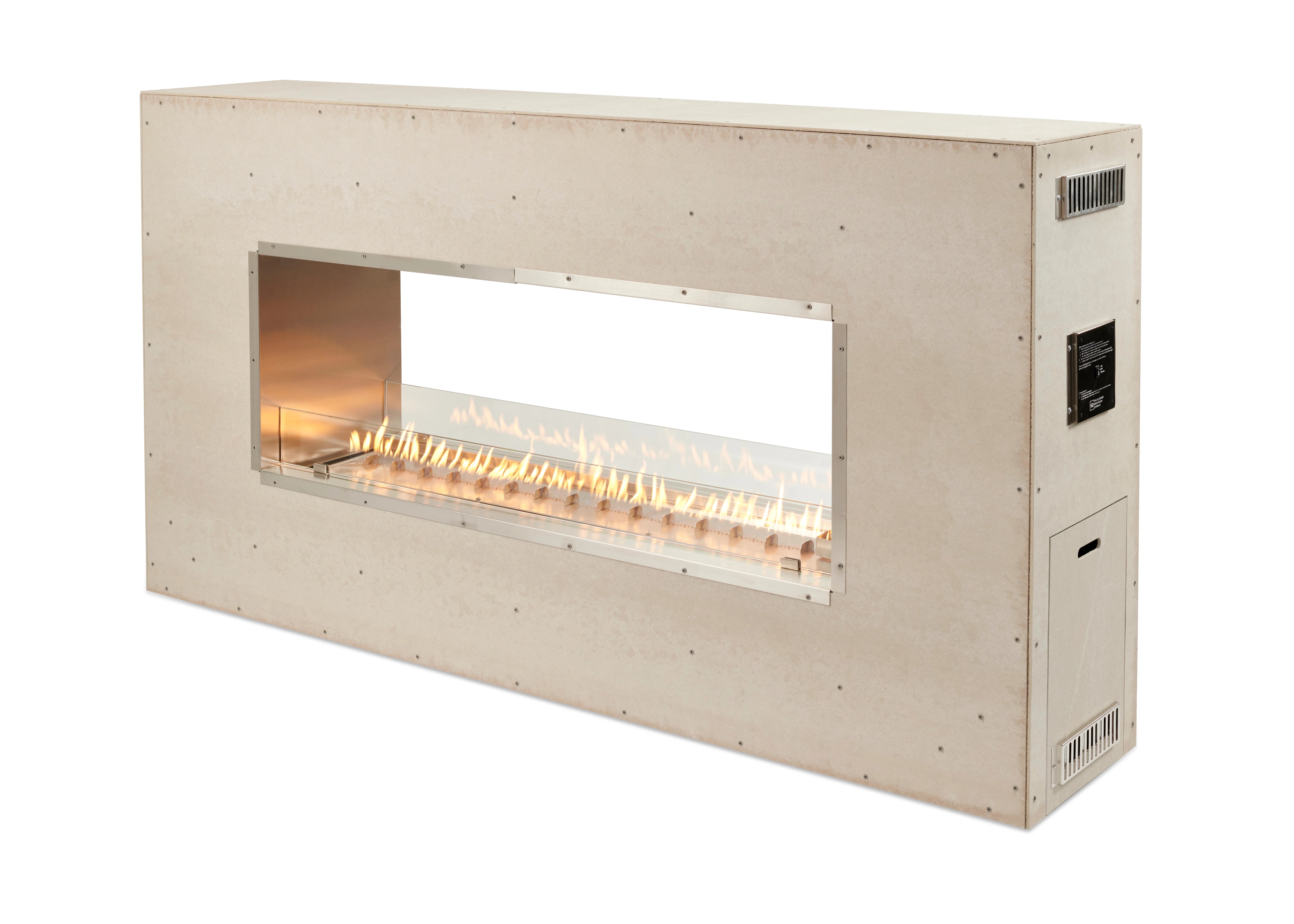The Outdoor Greatroom Company See Through Ready to Finish Outdoor Fireplace - Elegant Patio Fireplace for Backyard, Garden & Deck - Perfect for Outdoor Gatherings & Relaxation